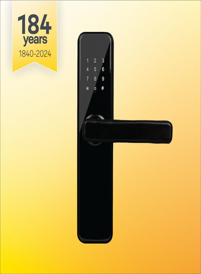 ييل قفل باب ذكي Yale YDME 50 Pro، مزود برمز PIN وبطاقة RFID ومفاتيح ميكانيكية، اللون أسود، للمنزل والمكتب (تركيب مجاني)... - Image 2